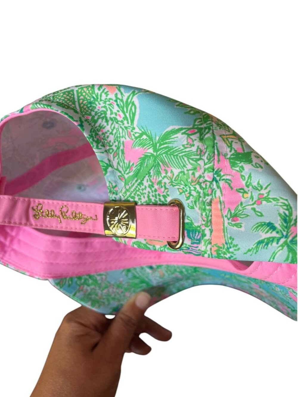Lilly Pulitzer Run Around Baseball Hat Cap - Lilly Loves Palm Beach Print - OS - Picture 3 of 10